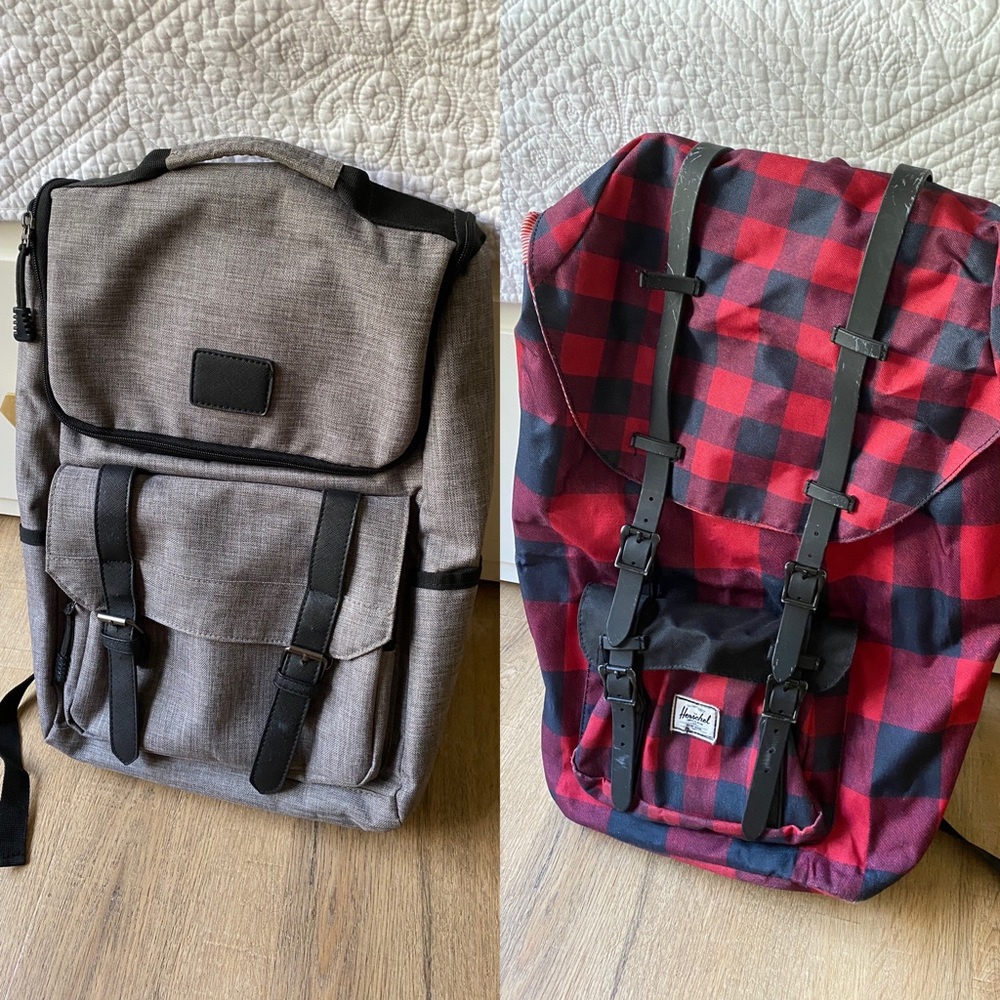 BACKPACK BUNDLE: Amazon Basics & Herschel backpack